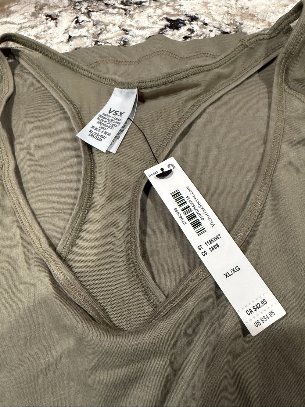 VSX Olive Green Racerback Sports Tank - Women's Activewear